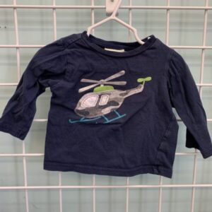 Size 12 Month - Blue Helicopter Shirt