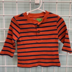 Size 12 Month - Orange/Blue Stripe Shirt