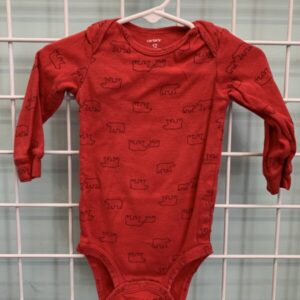 Size 12 Month - Red Bear Onesie