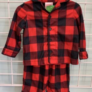 Size 12 Month - Red/Black PJ Set