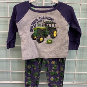 Size 24 Month - Blue/Grey John Deere PJ Set