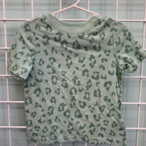 Size 2T - Green Cheetah Shirt