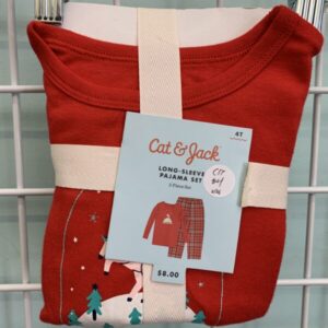 Size 4T - Red/Plaid Unicorn PJ Set (New)