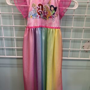 Size 6 - Pink/Rainbow Princess PJ Gown