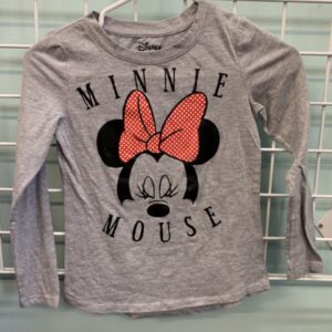 Size 7/8 - Grey Minnie Mouse Shirt