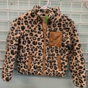 Size 8 - Brown Cheetah Sherpa Jacket