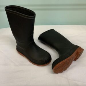 Boots - Size 09 Toddler, Black/Brown Rain Boot