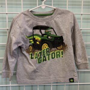 Size 2T - Grey John Deere Later Gator Shirt
