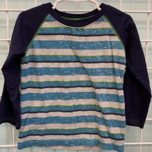 Size 3T - Blue/Grey Stripe Shirt