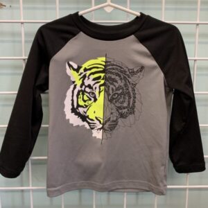 Size 3T - Grey/Black Tiger Shirt