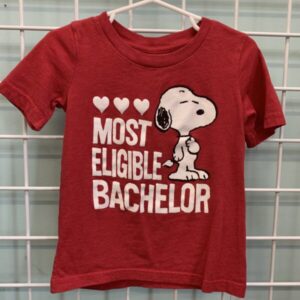 Size 3T - Red Most Eligible Bachelor Snoopy Shirt