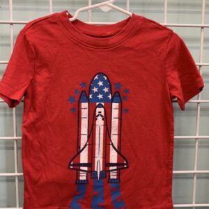 Size 3T - Red Flag Space Shuttle Shirt