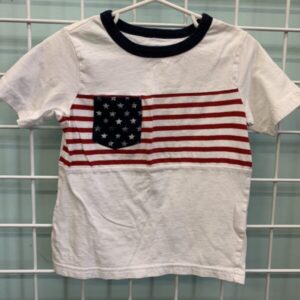 Size 3T - White Flag Shirt