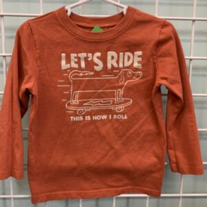 Size 3T - Orange Let's Ride Shirt