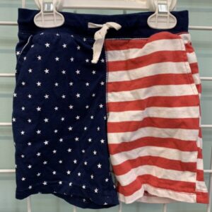 Size 3T - Blue/White/Red Flag Short