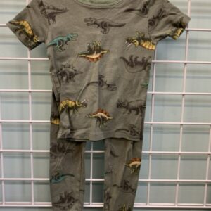 Size 4T - Green Dinosaur PJ Set
