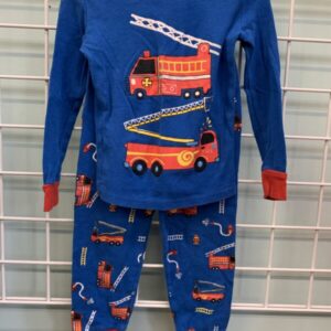 Size 4 - Blue/Red Firetruck PJ Set