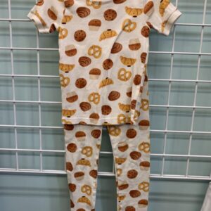 Size 5T - White/Brown Treats PJ Set