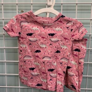 Size 6 - Pink Dinosaur Gap Organic PJ Set
