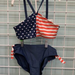 Size 10/12 - Red/Blue/White Flag Bikini Swimsuit