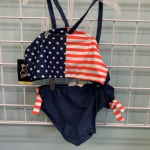 Size 14 - Red/Blue/White Flag Bikini Swimsuit (New)