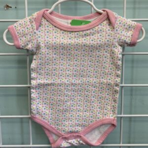 Size 00/03 Month - White/Pink Floral Onesie