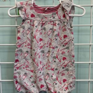 Size 03/06 Month - Grey/Pink Guitar Romper
