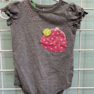 Size 06 Month - Grey Purse Onesie