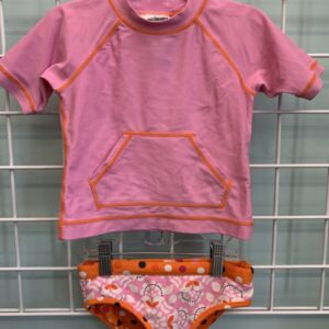 Size 2T - Pink/Orange Hanna Swimsuit