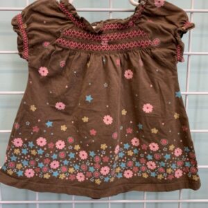 Size 3T - Brown Floral Shirt