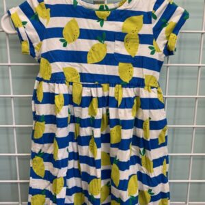 Size 5/6 - Blue/White/Yellow Lemon Boden Dress
