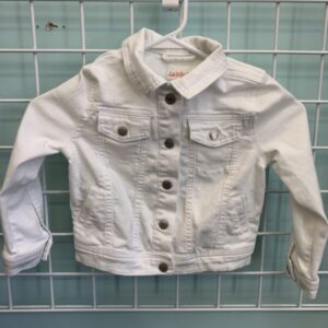Size 5T - White Jean Jacket
