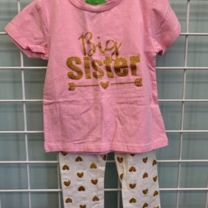 Size 3T - Pink Big Sister Set