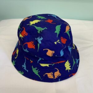 Hat - Toddler - 2/4T, Blue Dinosaur Bucket