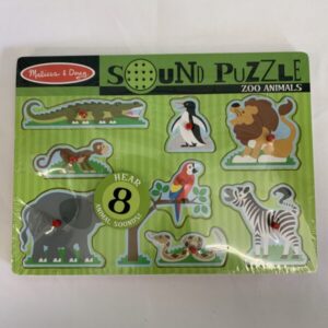 Puzzle: 8 Piece Melissa & Doug - Sound Puzzle - Zoo Animals (New)