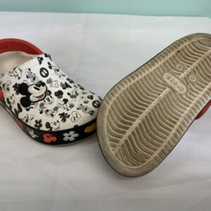 Sandal - 08 Toddler, White/Black Disney Mickey Minnie Crocs