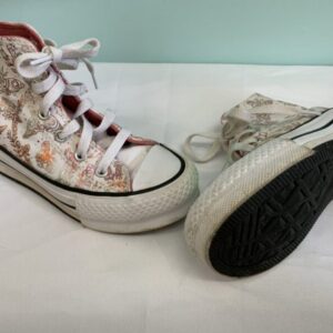 Shoes - Size 12 Toddler, White Butterfly Converse All Star High Tops