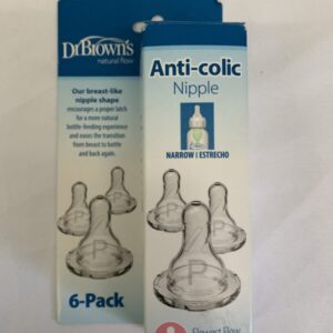 Gear: Dr Brown Anti-Colic Nipple - Slowest Flow (Preemie) (New)