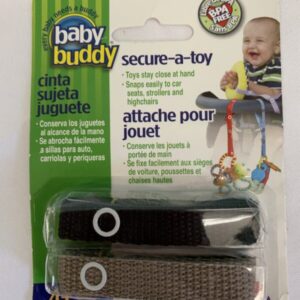 Gear: Black/Grey Baby Buddy, Secure-A-Toy Strap (New)