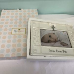 Gear: White Jesus Loves Me Picture Frame (New)