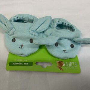 Slipper - Size 0-6 Month, Blue Bunny (New)