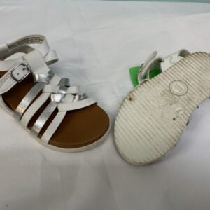 Sandal - 07 Toddler, White/Silver Wonder Nation