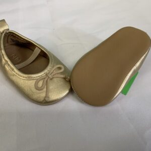 Shoes - Size 01 Infant,  0/3 Month, Gold Crib Shoe