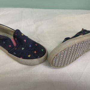 Shoes - Size 08 Toddler, Blue Heart Slip On