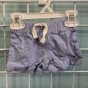 Size 03 Month - Blue/White Stripe Short