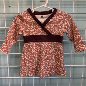 Size 06/12 Month - Red/Cream/Purple Tea Dress