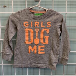 Size 24 Month - Grey Girls Dig Me Shirt
