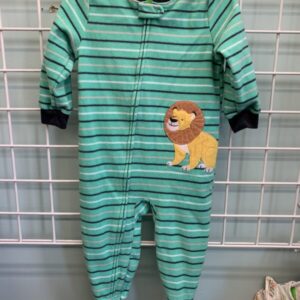 Size 24 Month - Green Lion Fleece Sleeper