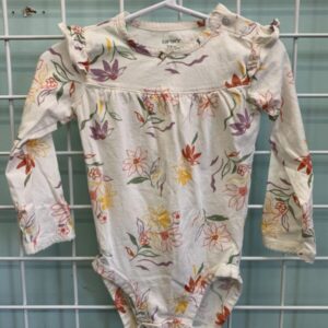 Size 24 Month - White Floral Onesie