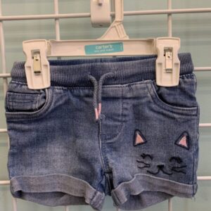 Size 2T - Blue Jean Cat Short